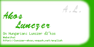 akos lunczer business card